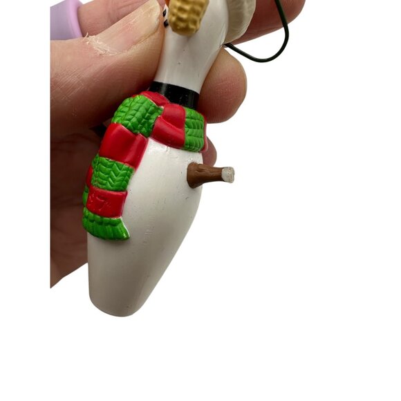 Vintage Hallmark 1997 Keepsake Ornament Snow Bowling Pin Snowman QX6395 - Picture 6 of 8